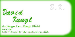 david kungl business card