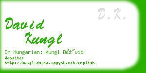 david kungl business card